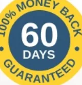 Glokore 60 day 100% money back guarantee badge